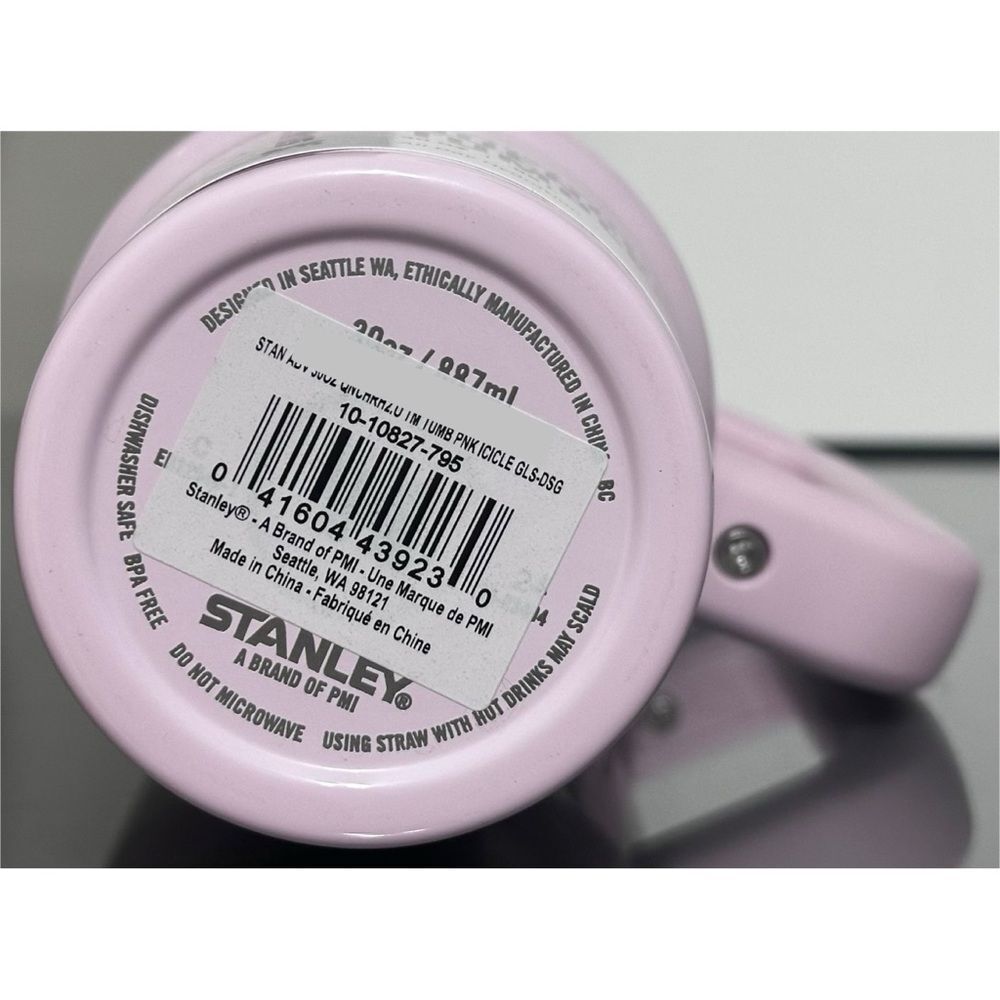 Stanley Quencher H2.0 FlowState‎ Tumbler 30oz, PINK ICICLE GLOSS - Picture 4 of 4
